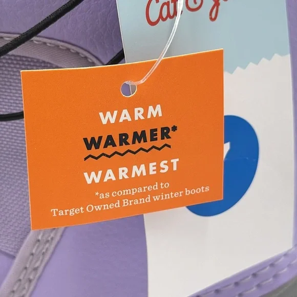 NWT Cat & Jack Purple Winter Boots Toddler Size 7 - Picture 16 of 17